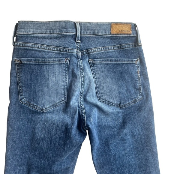 Express Legging Ankle Jeans Split Hem Blue Size 2S Mid rise denim 26W 24L - Picture 9 of 10